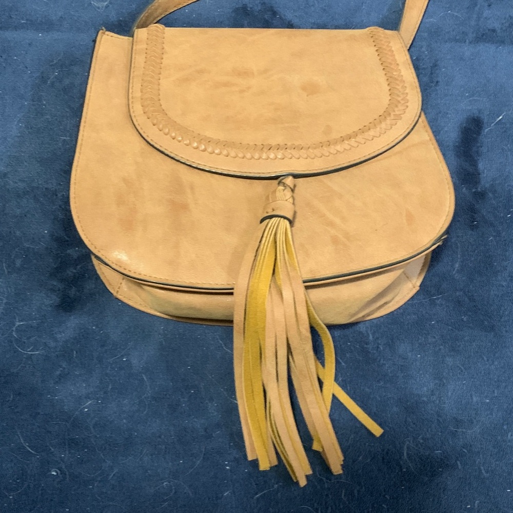 Faux Tan Leather Crossbody Bag - Picture 2 of 10